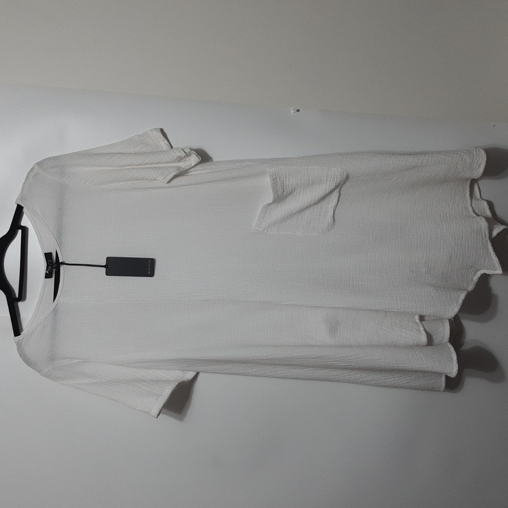 COMFY USA Women's L‎ Boho Gauzy Asymmetrical or Shark Bite Hem Dress